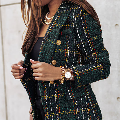 Gianna - Elegante Tweed Blazer med Knapper til Damer | Perfekt til afslappede dage