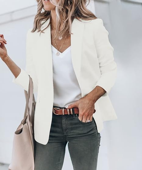 Marian - Elegante Figursyet Blazer med Lommer til Damer | Perfekt til afslappede dage