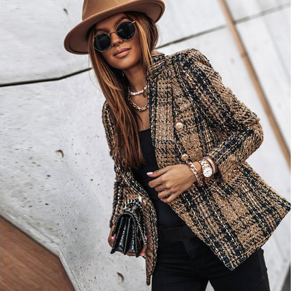 Gianna - Elegante Tweed Blazer med Knapper til Damer | Perfekt til afslappede dage